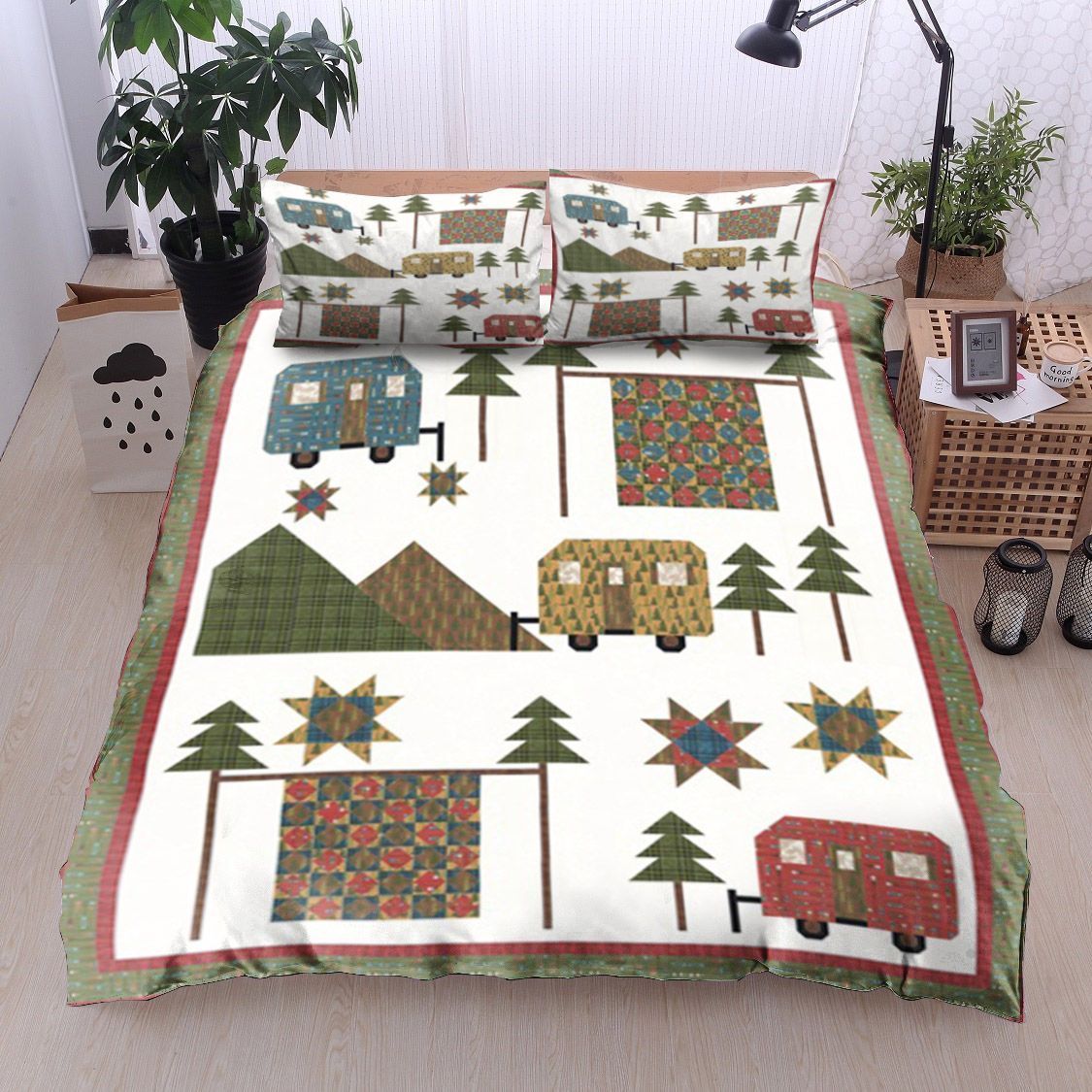 Camping Christmas Bedding Set