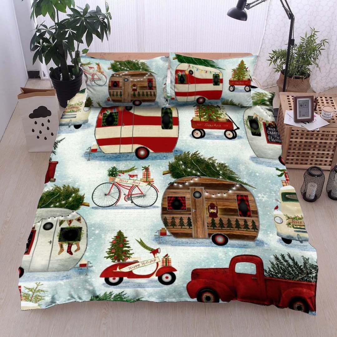 Camping Christmas Bedding Set