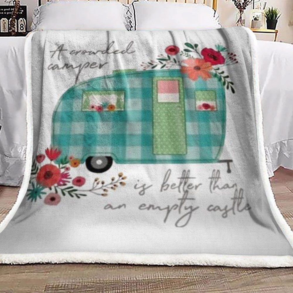 Camping Sherpa Fleece Blanket