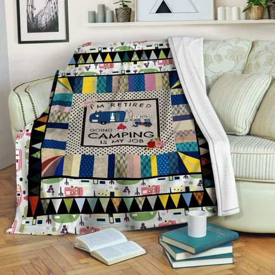 Camping Sherpa Fleece Blanket