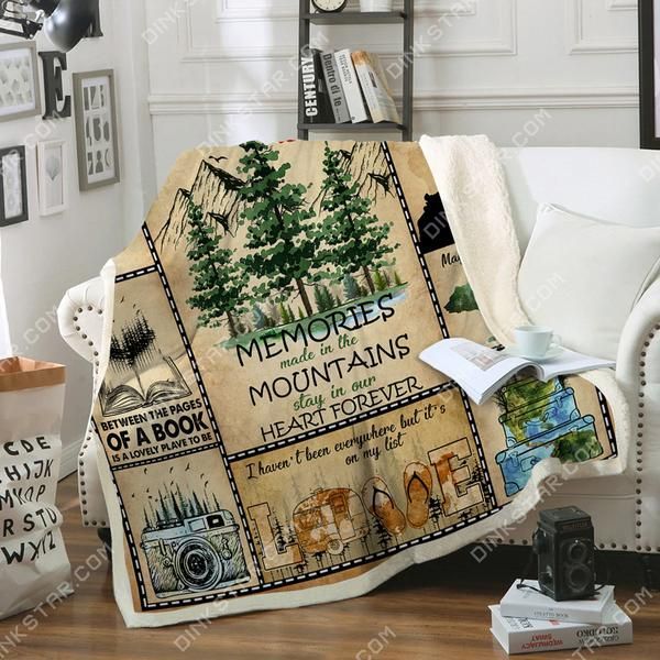 Camping Sherpa Fleece Blanket