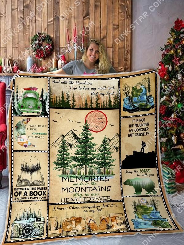 Camping Sherpa Fleece Blanket