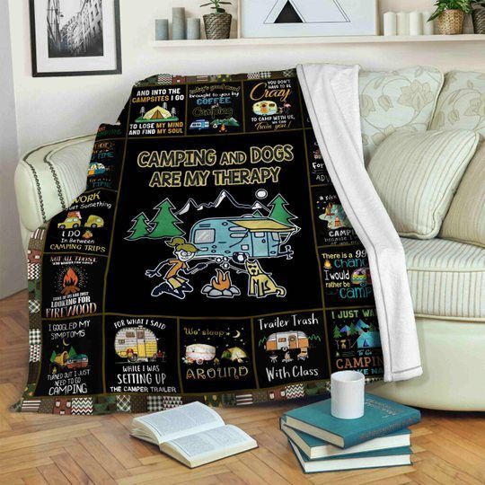 Camping Sherpa Fleece Blanket
