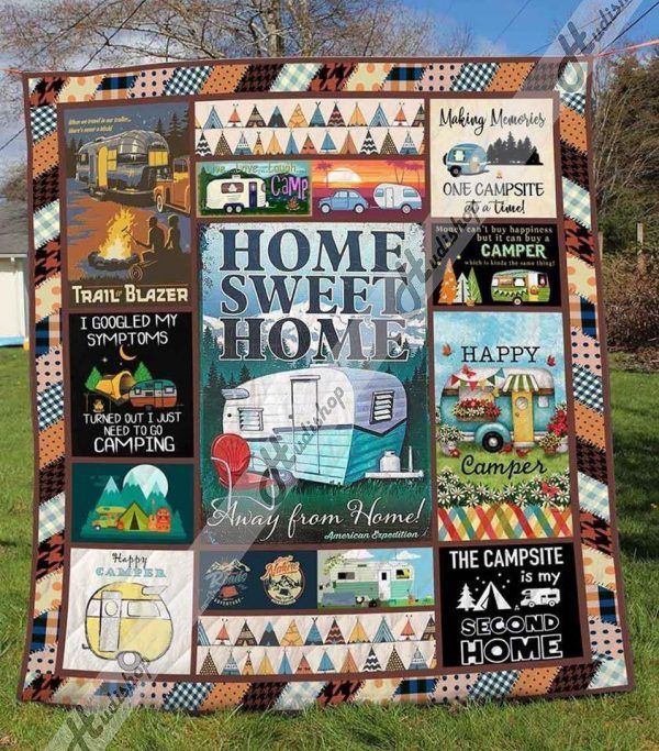 Camping Sherpa Fleece Blanket