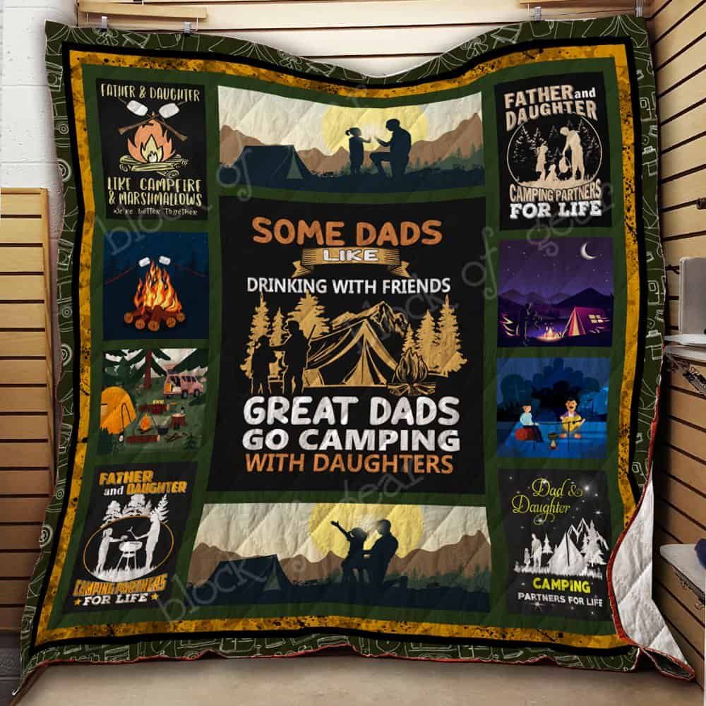 Camping Dad And Daughter CL19100170MDQ Quilt Blanket