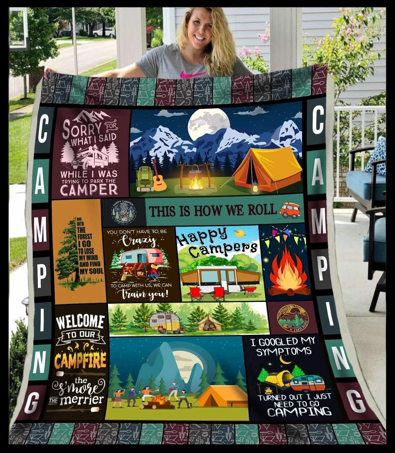 Camping Fleece Blanket