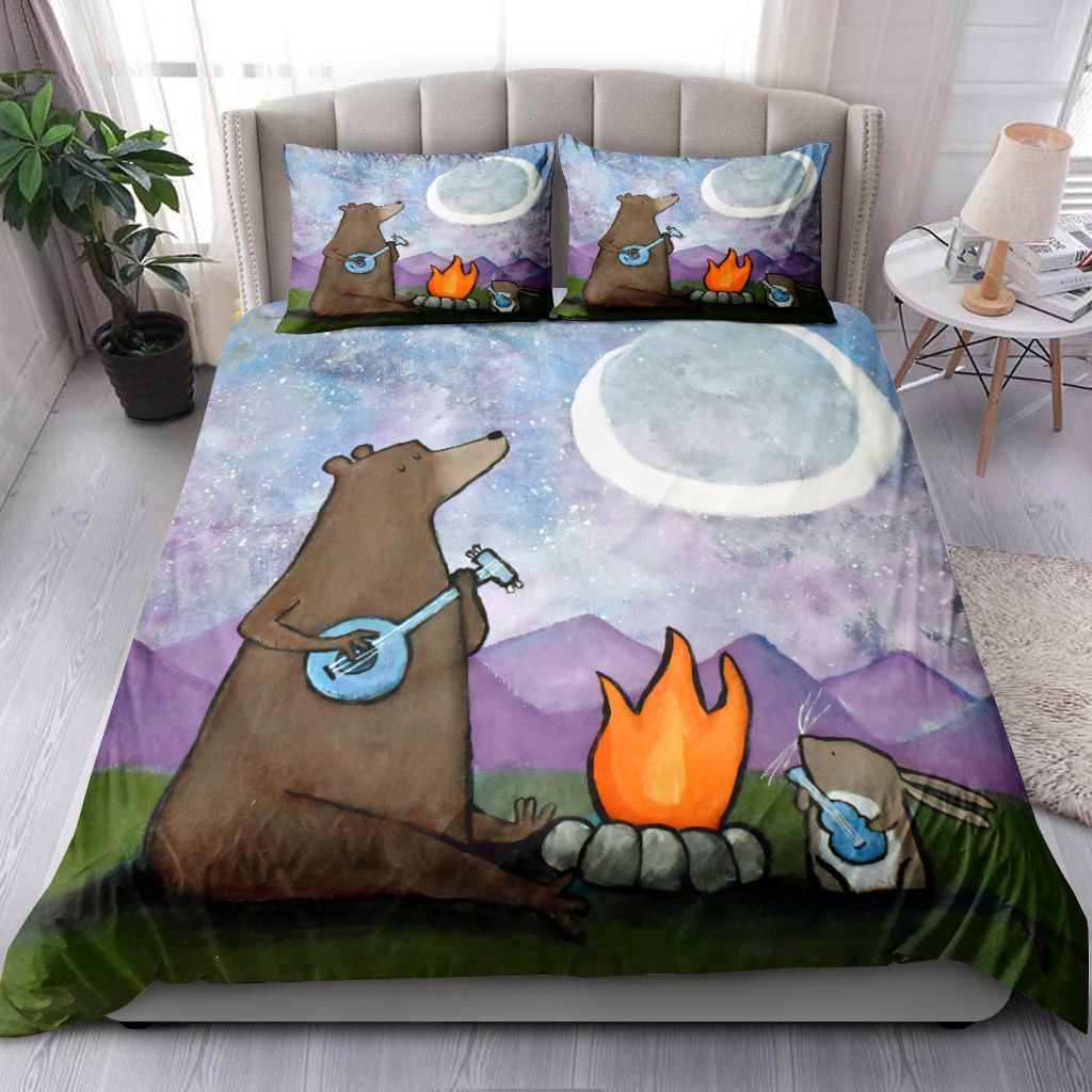Camping Fire Friends Bedding Set