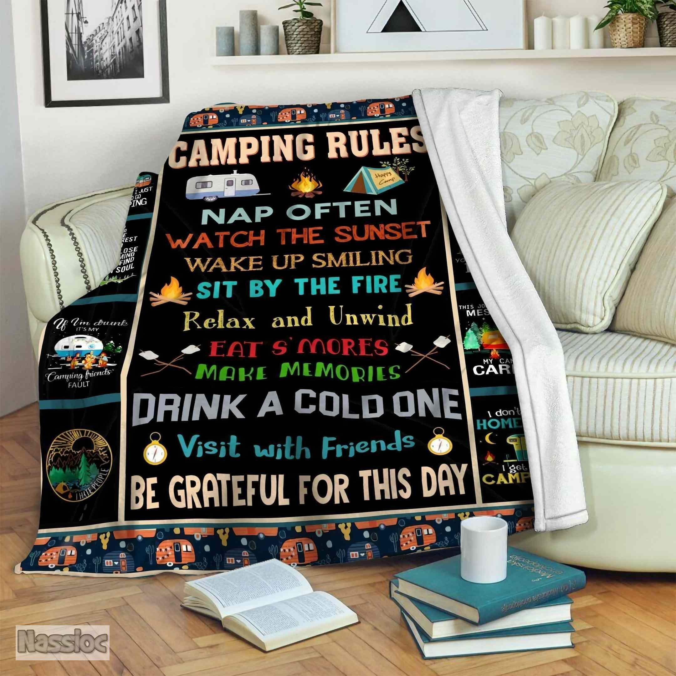 Camping Fleece Blanket