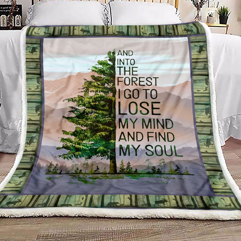 Camping Forest Fleece Blanket