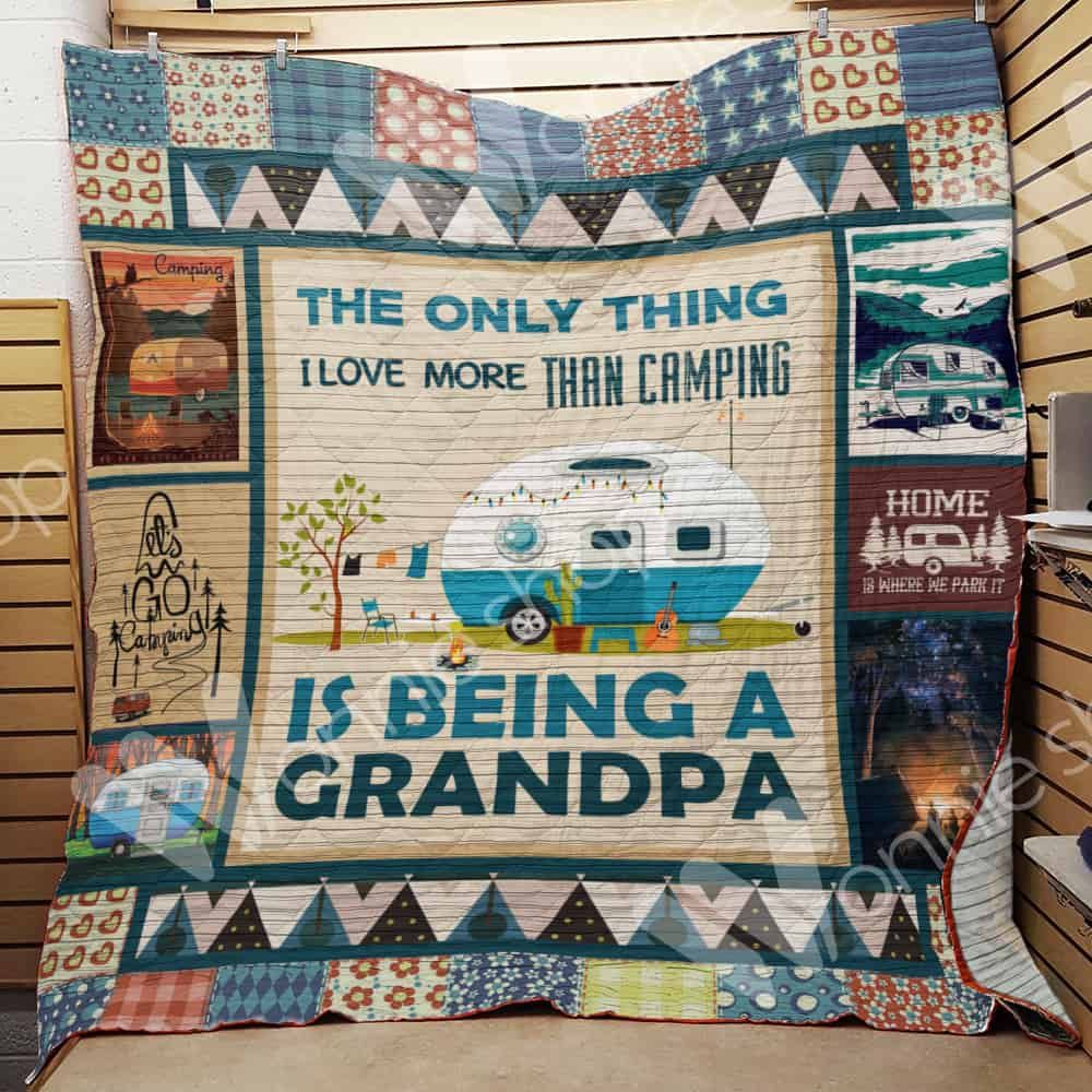Camping Grandpa Quilt Blanket DHC1102327TD