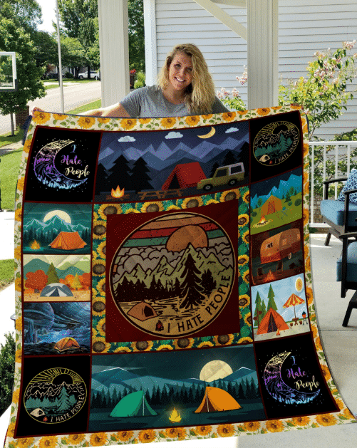 Camping I Hate People Quilt Blanket DHC020120677TD