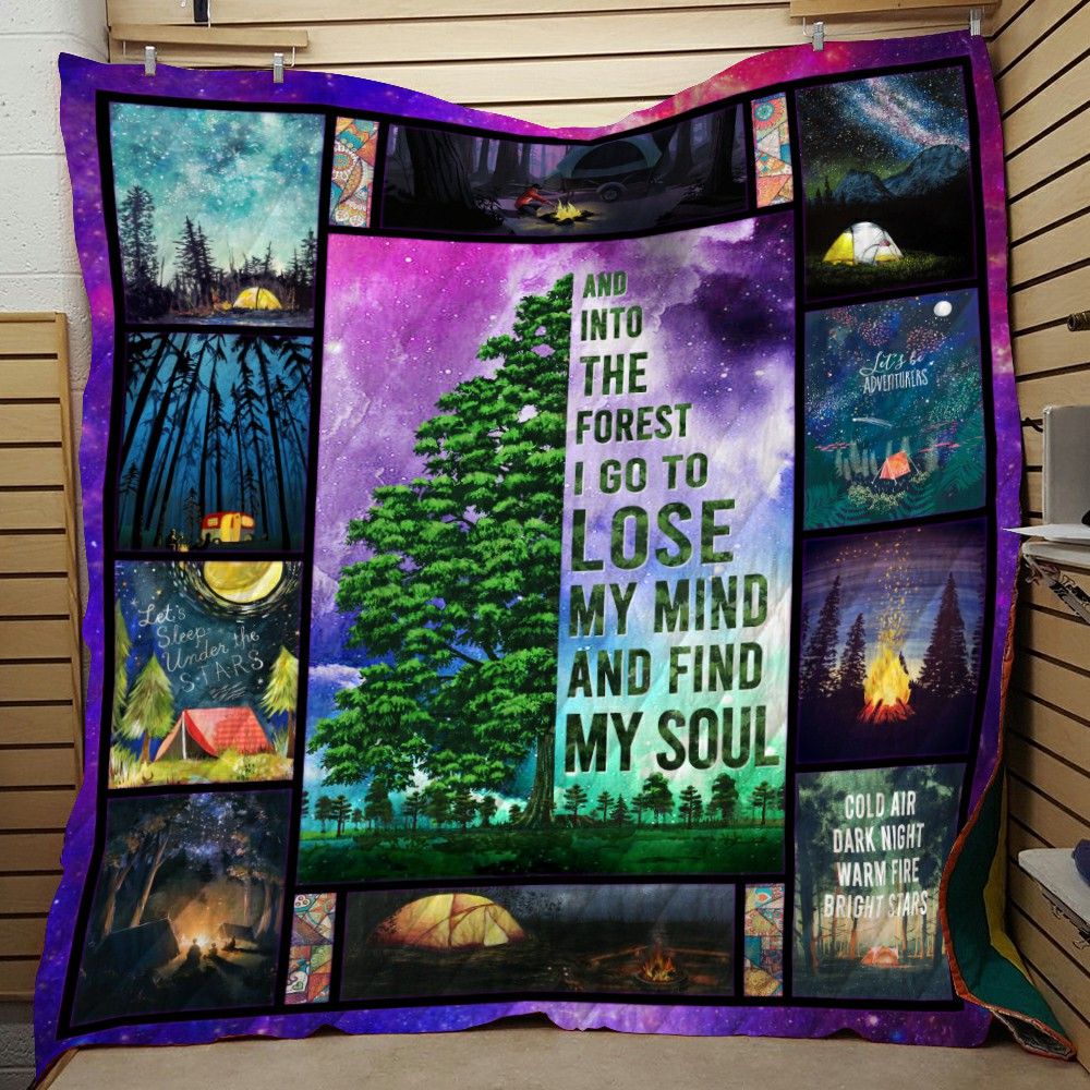 Camping Into The Forest I Go Darkness Background DD25090141CL Quilt BLanket