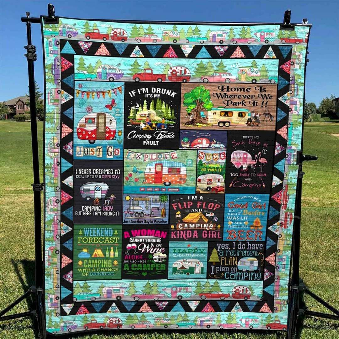 Camping Kinda Girl PK270510 Quilt Blanket