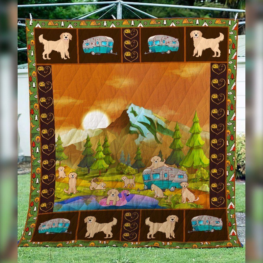 Camping Labrador Dog Lovers CLP270623 Quilt Blanket