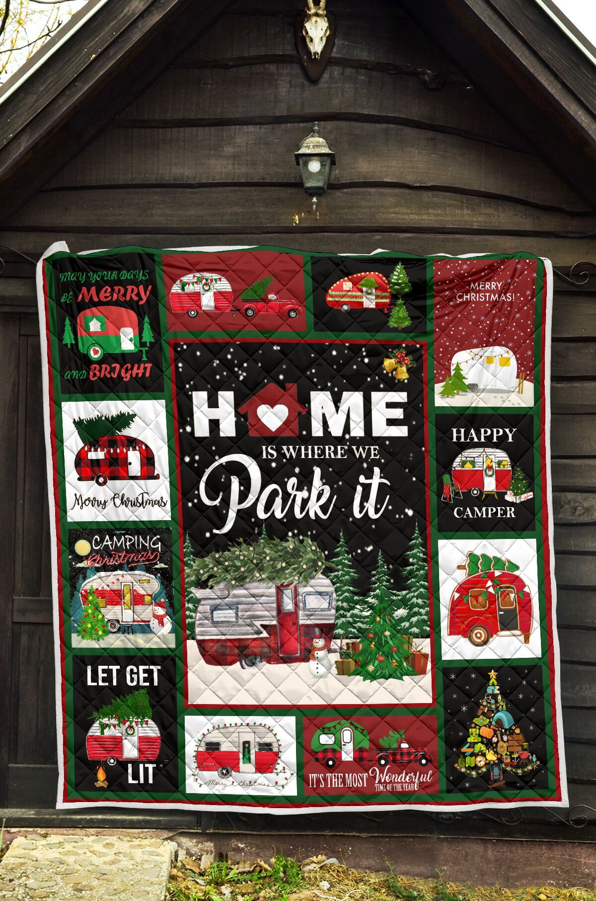 Camping Let Get Lit Quilt Blanket DHC3112469TD