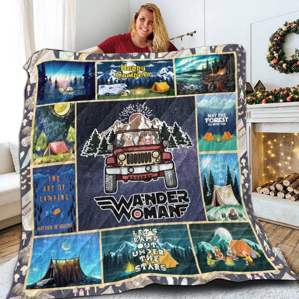 Camping Lets Sleep Under Stars Quilt Blanket Christmas Christmas Gifts Merry Christmas Holiday Gifts Gift Dhc03011201Dd