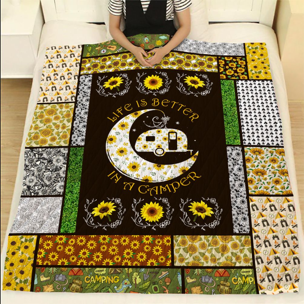 Camping Life Is Better In A Camper Quilt Blanket DHC090120882TD