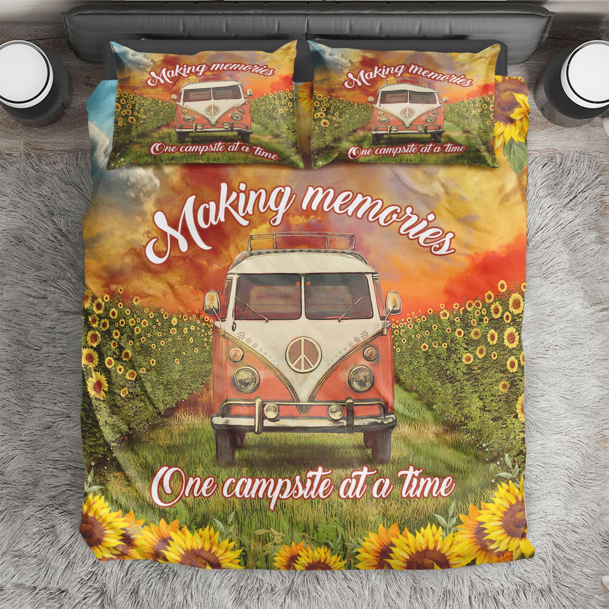Camping Making Memories One Campsite At A Time Bedding Set