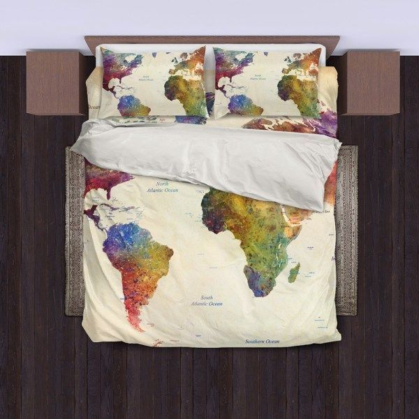 Camping Map Bedding Set