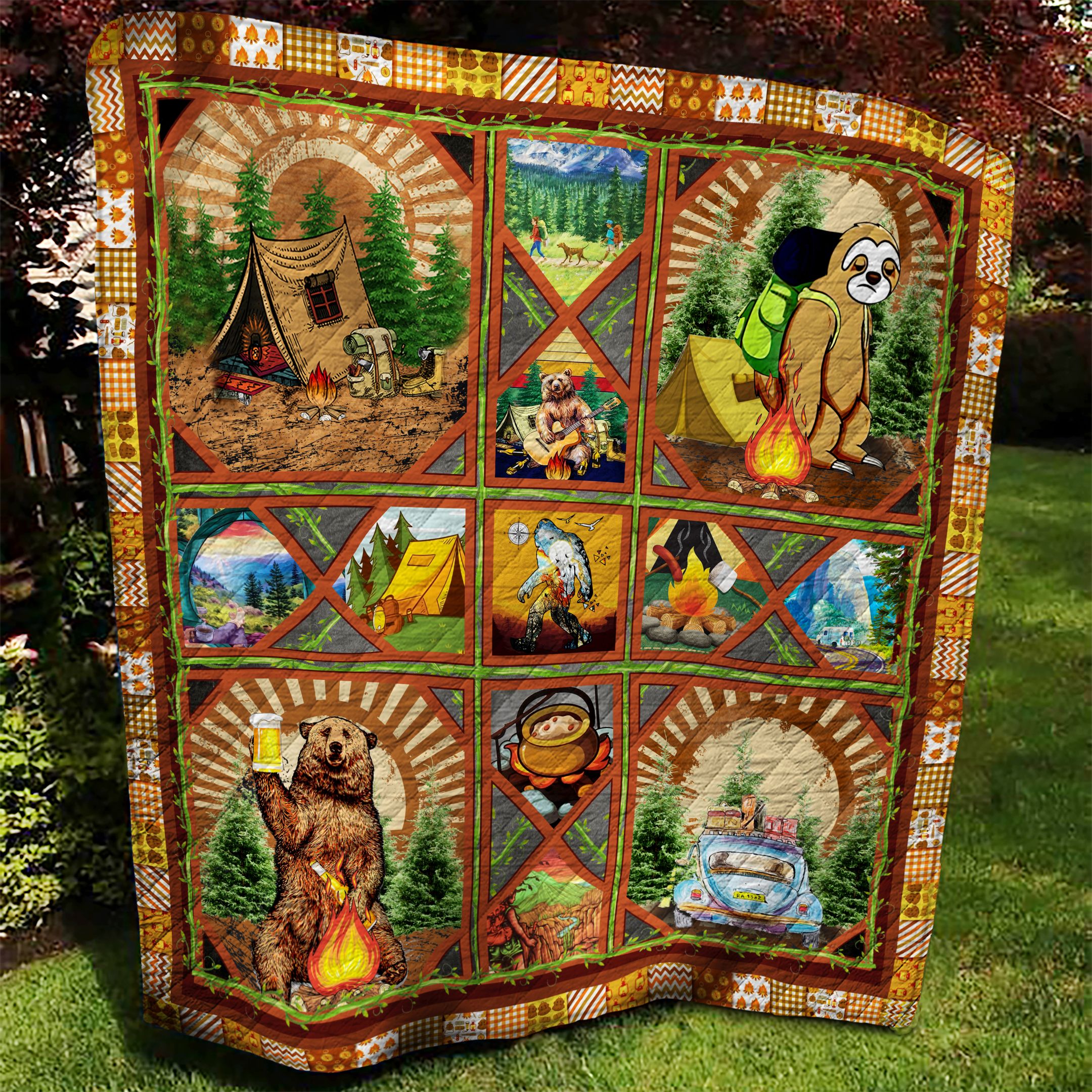 Camping MMM220913MI Quilt Blanket