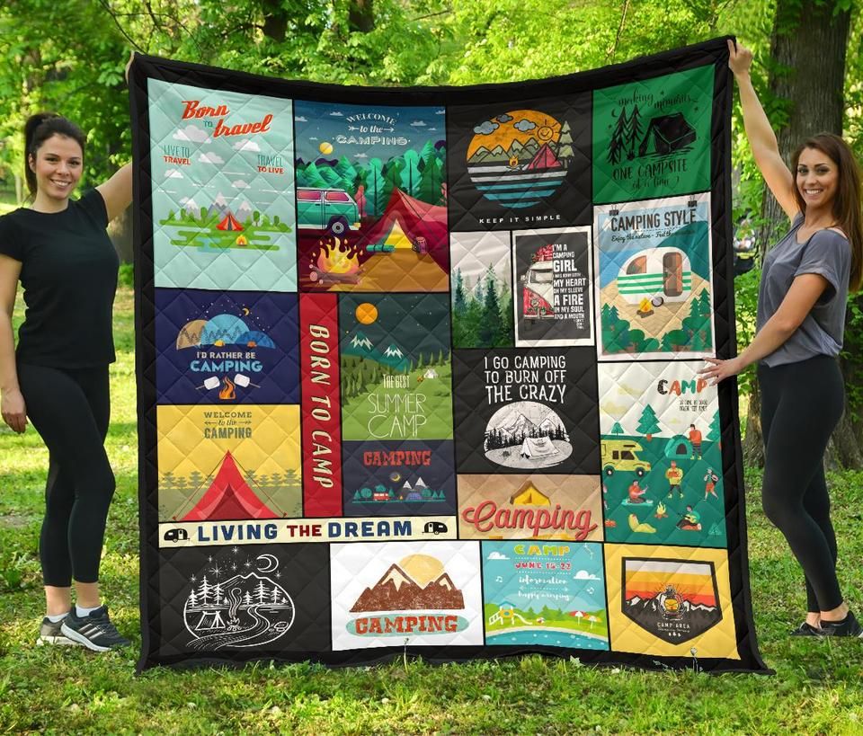 Camping My Love My Life Quilt Blanket DHC090120885TD