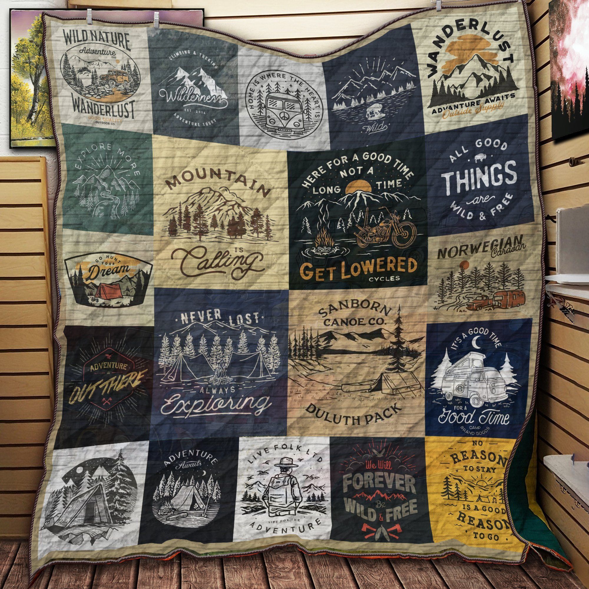 Camping Peace For Ler Quilt Blanket Dhc09121904Dd