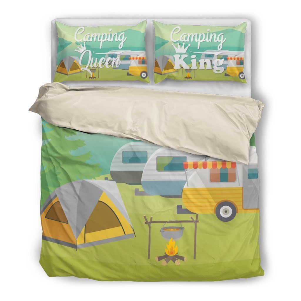 Camping Queen King Camper Tent Bedding Set