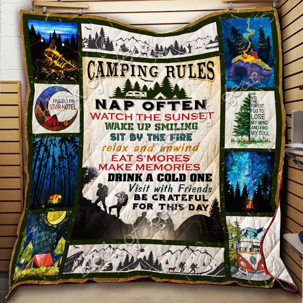 Camping Rules Quilt Thh888 Dhc11121870Dd