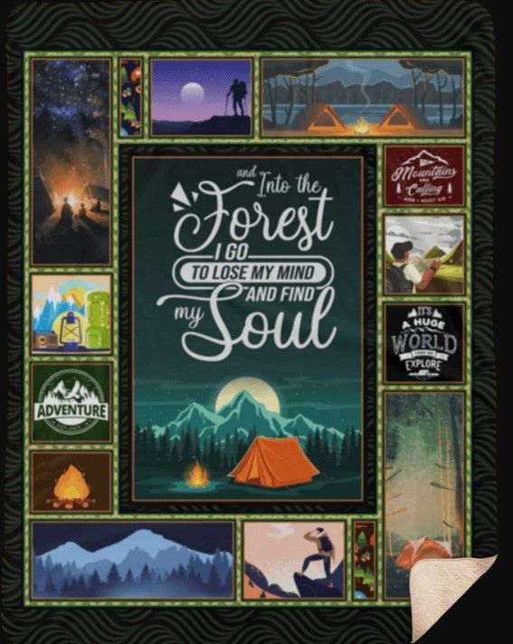 Camping Soul Sherpa Fleece Blanket