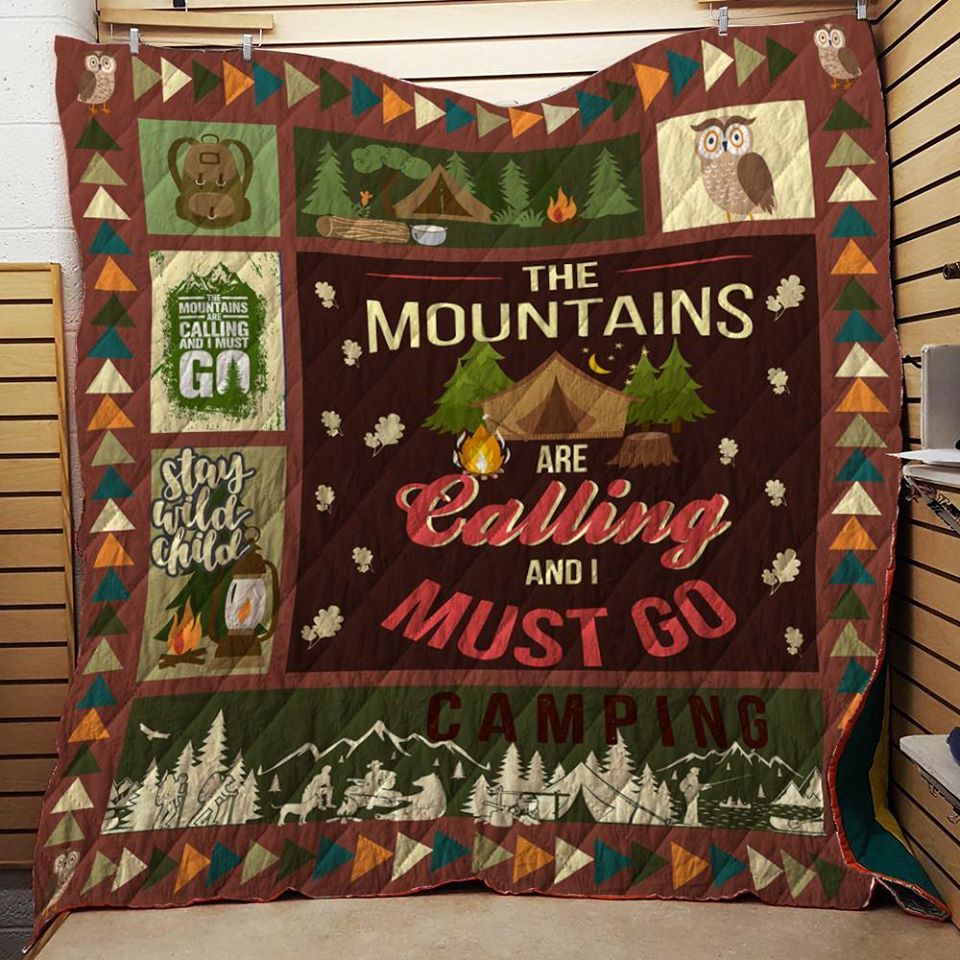 Camping Stay Wild Child Quilt Blanket Christmas Christmas Gifts Merry Christmas Holiday Gifts Gift Dhc03011773Dd