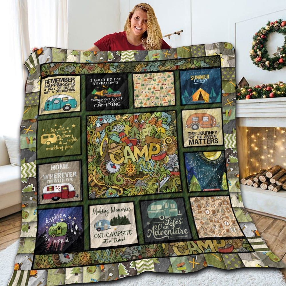 Camping T316 Cam 1112 Quilt Blanket Christmas Christmas Gifts Merry Christmas Holiday Gifts Gift Dhc03011688Dd
