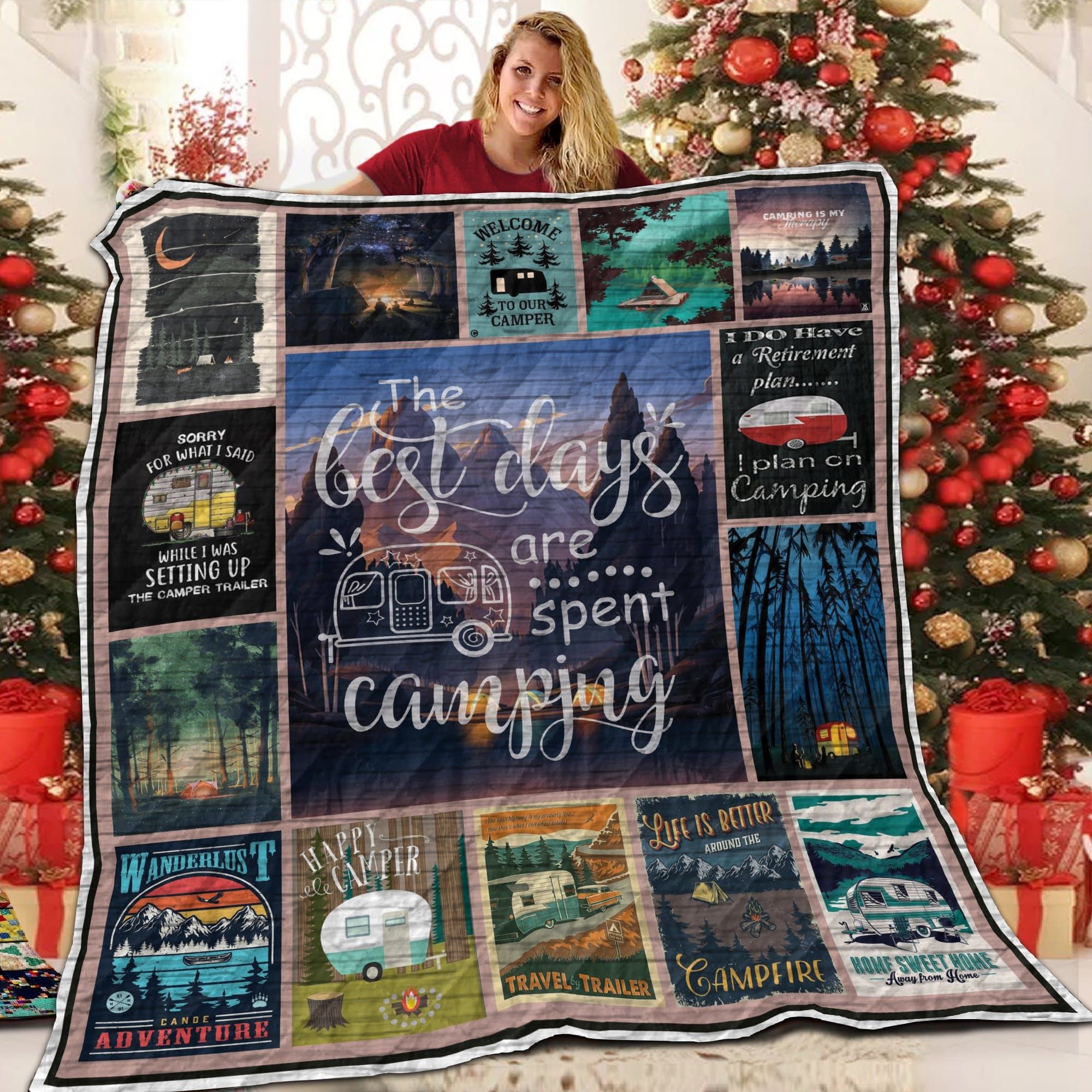 Camping The Best Day Quilt Blanket Dhc04011025Dd