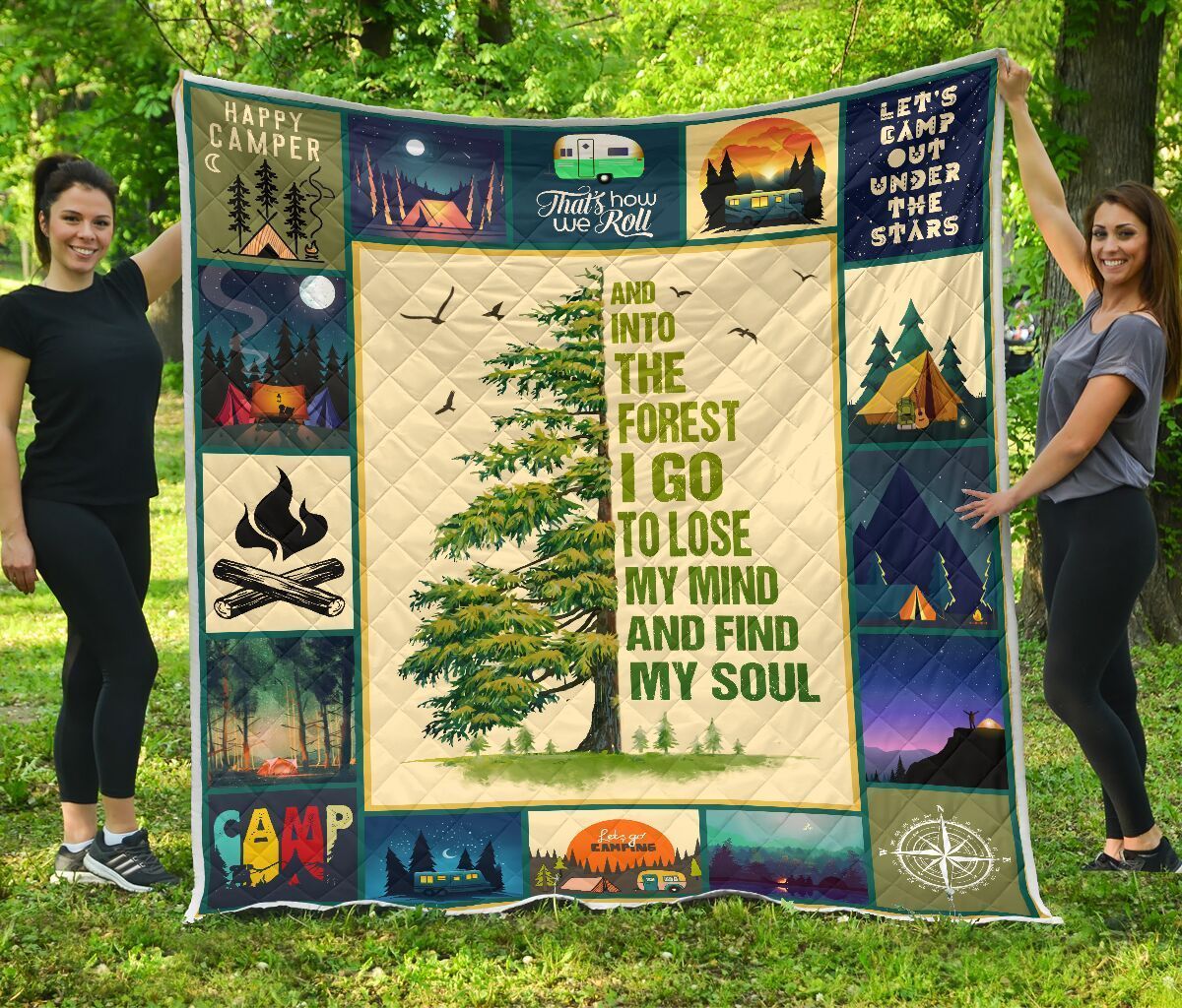 Camping The Forest I Go Quilt Blanket Dhc09121197Dd