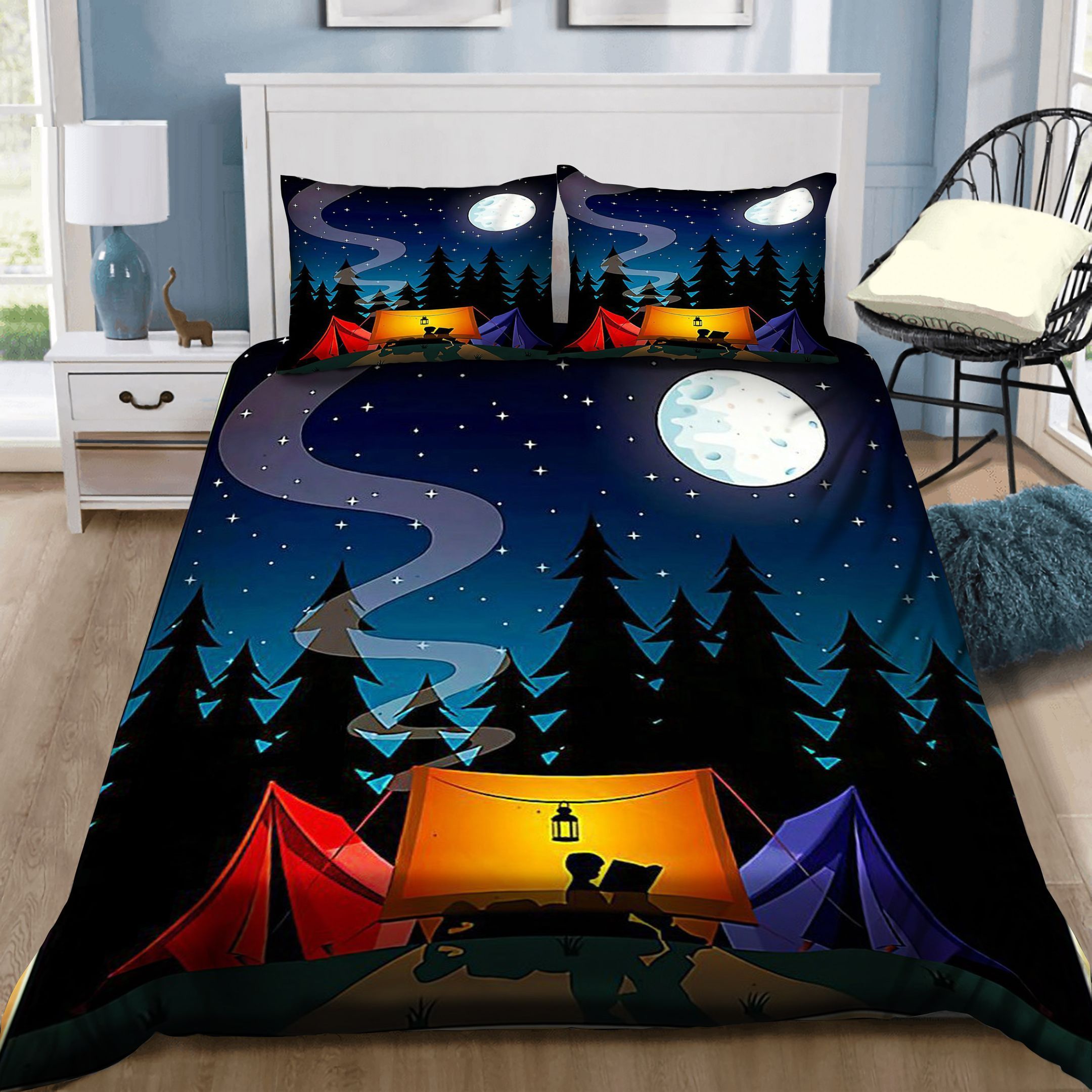 Camping Time Spent With Stars Bedding Set