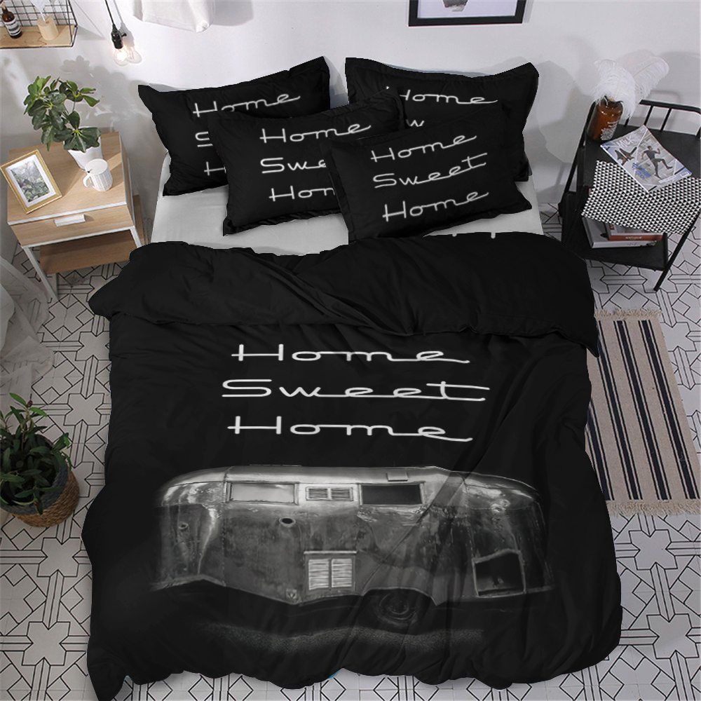 Camping Cotton Bed Sheets Spread Comforter Bedding Set