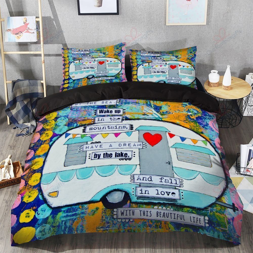 Camping Vintage Camper Bedding Set