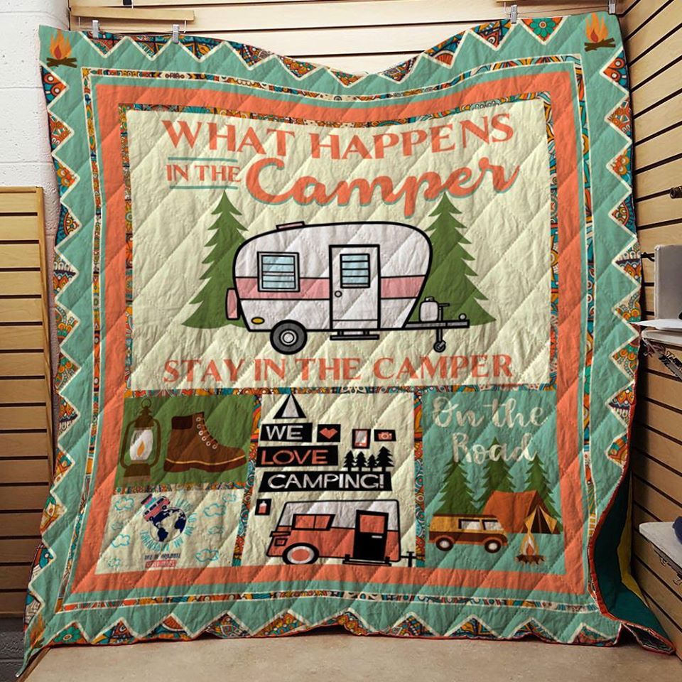 Camping We Love Campingg Quilt Blanket Christmas Christmas Gifts Merry Christmas Holiday Gifts Gift Dhc03011772Dd