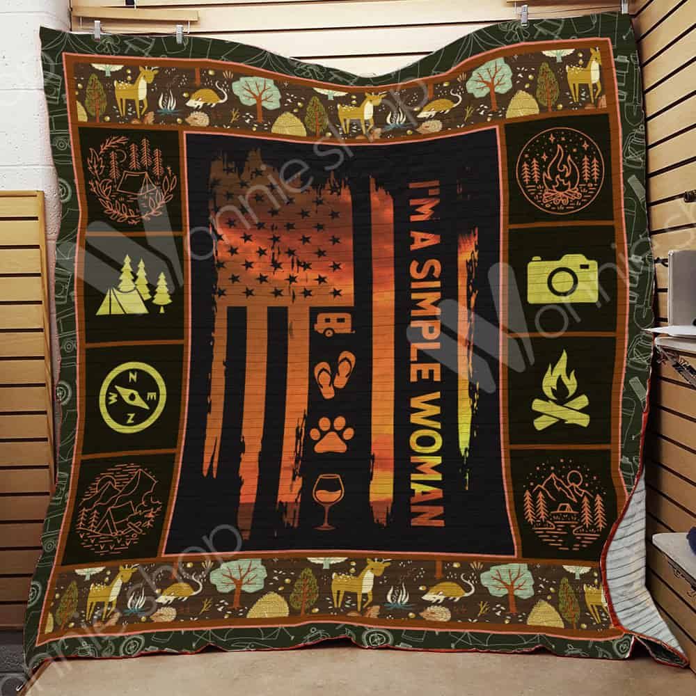 Camping Woman Quilt Blanket DHC1102408TD