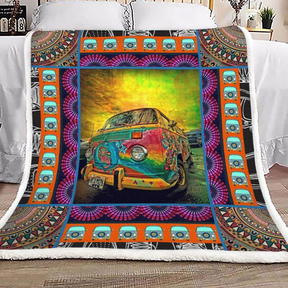 Camping Sherpa Fleece Blanket