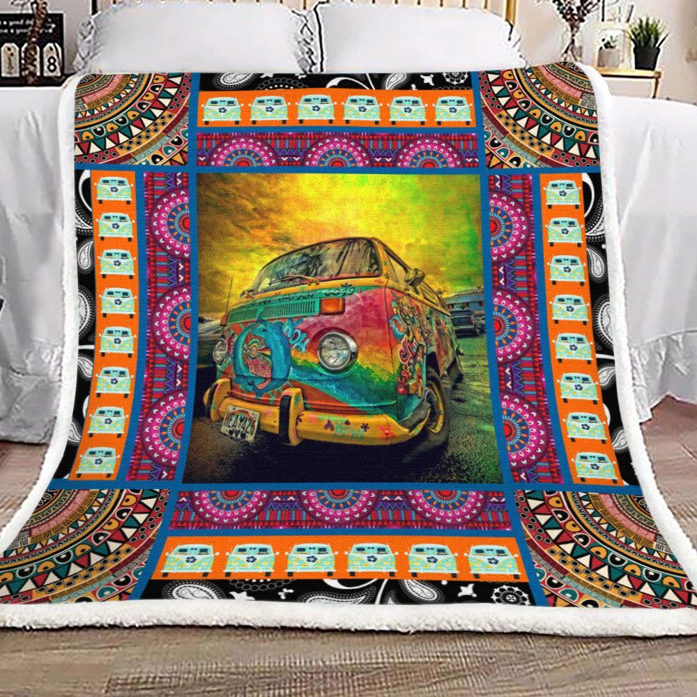 Camping Sherpa Fleece Blanket