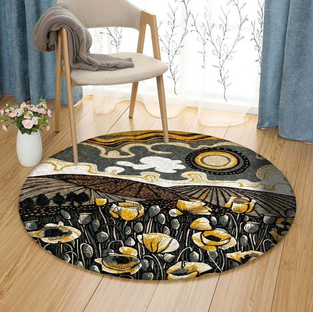 Campo De Amapolas Round Carpet