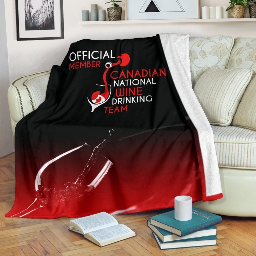 Canadian Wine Drinking Team Sherpa Fleece Blanket