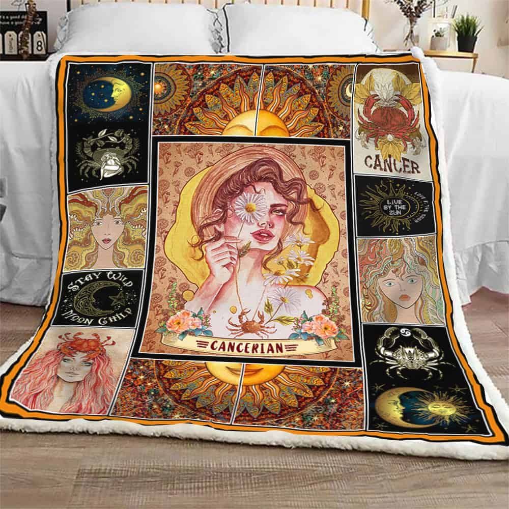 Cancerian The Moonchild Fleece Blanket