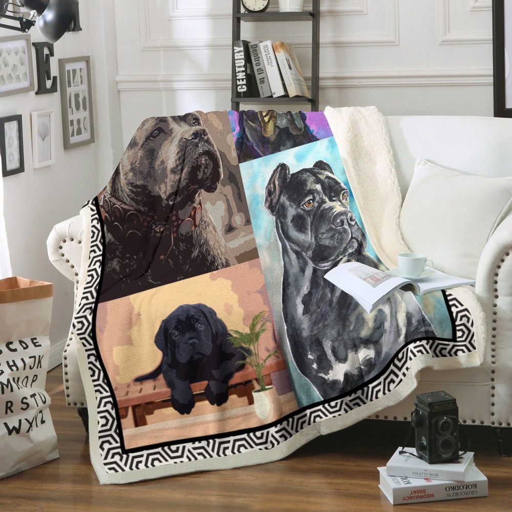 Cane Corso Dog Sherpa Fleece Blanket
