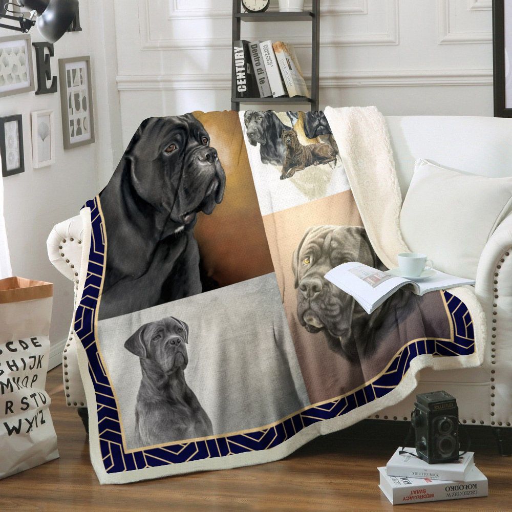 Cane Corso Dog Sherpa Fleece Blanket