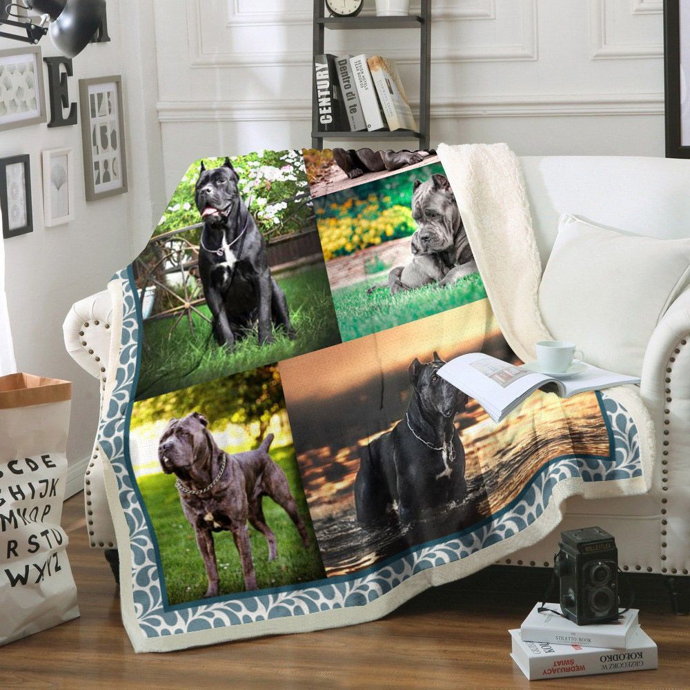 Cane Corso Dog Sherpa Fleece Blanket