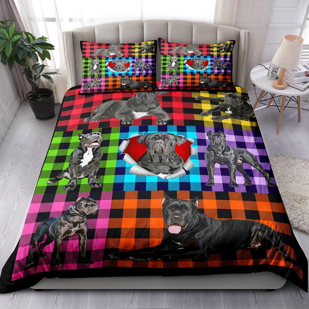 Cane Corso Plaid Bedding Set