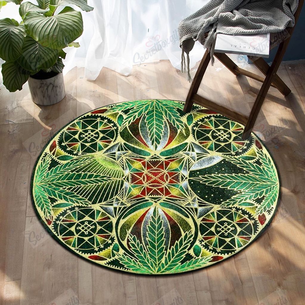 Cannabis Round Carpet