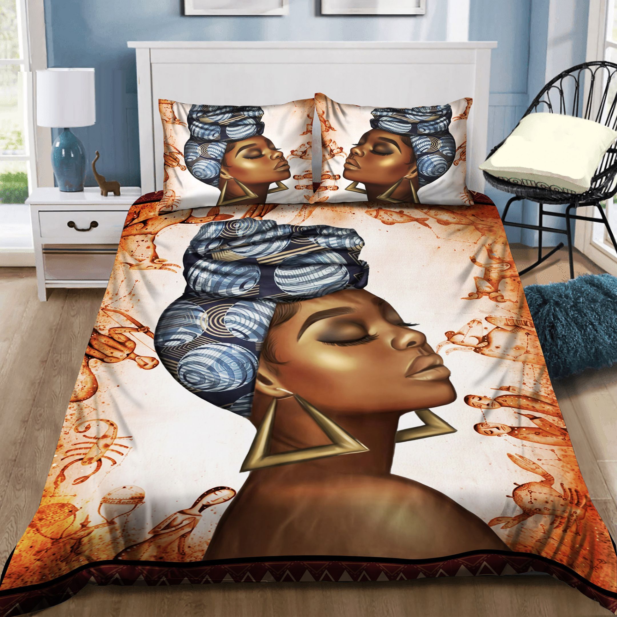 Capricorn African Woman Bedding Set