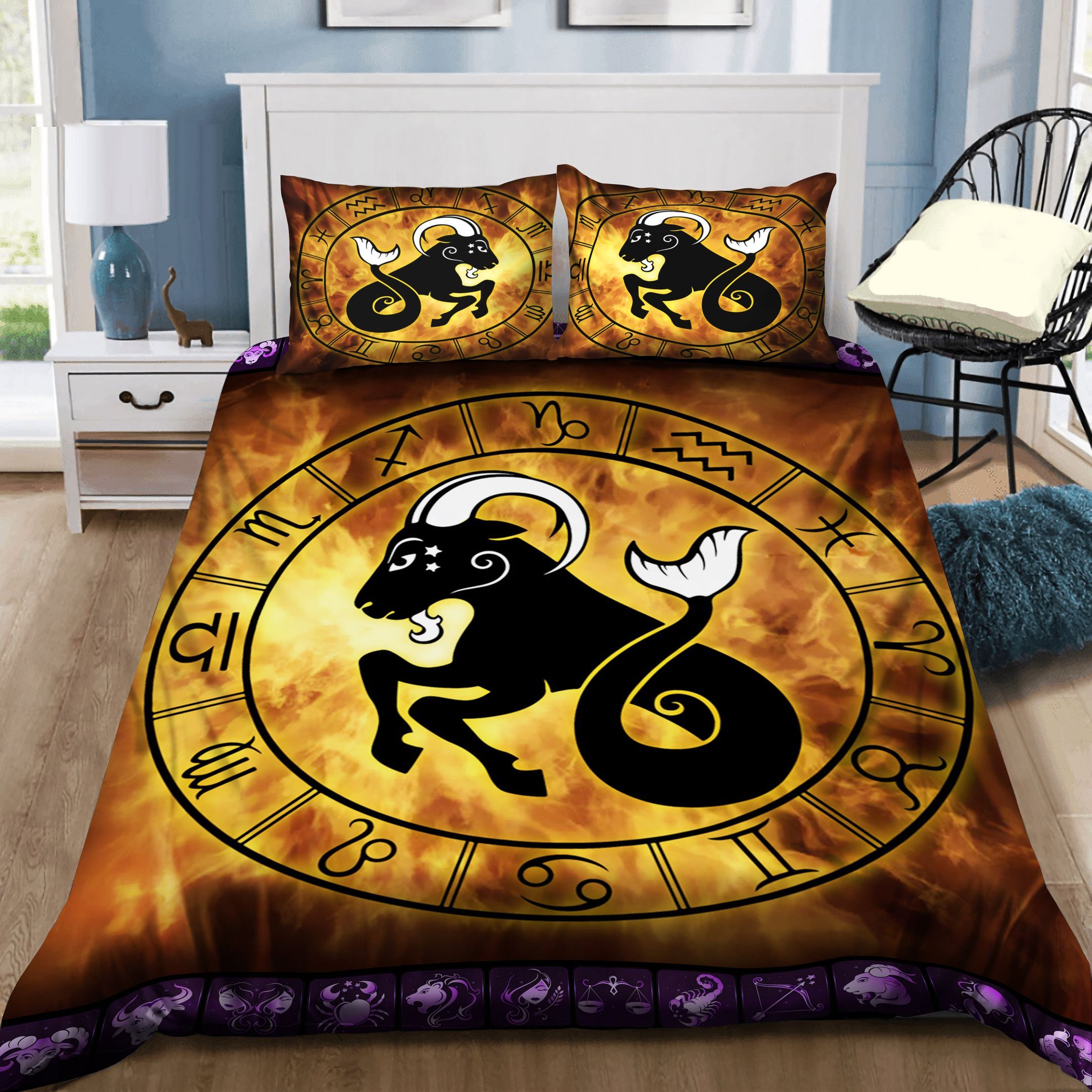 Capricorn Mysterious Horoscope Bedding Set